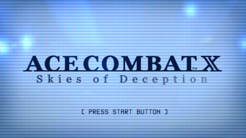 Ace Combat X: Skies of Deception title screen for PSP